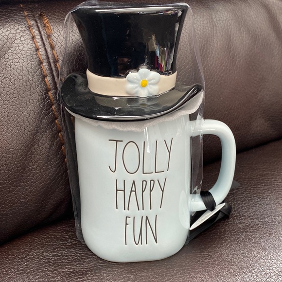 Rae Dunn Other - Jolly Happy Fun topper mug Rae Dunn